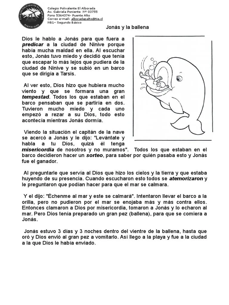 Guía 2º - Jonas y La Ballena 2013 | PDF | Jonás