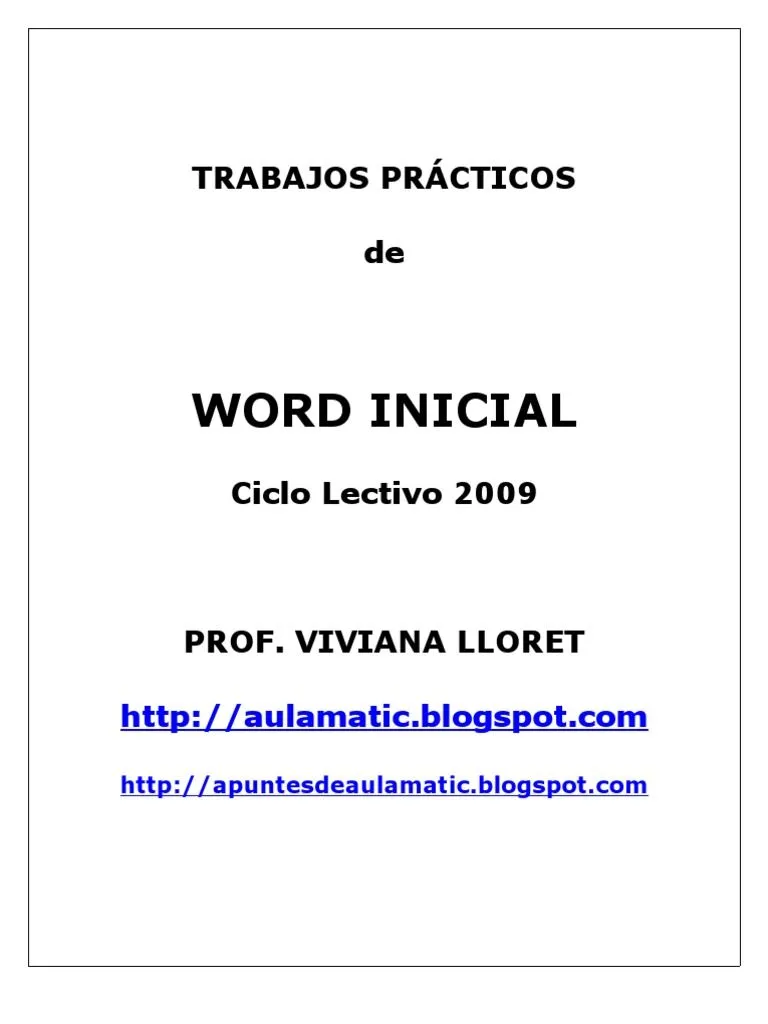 Guia Trabajo Práctico | PDF | Microsoft Word | Archivo de computadora