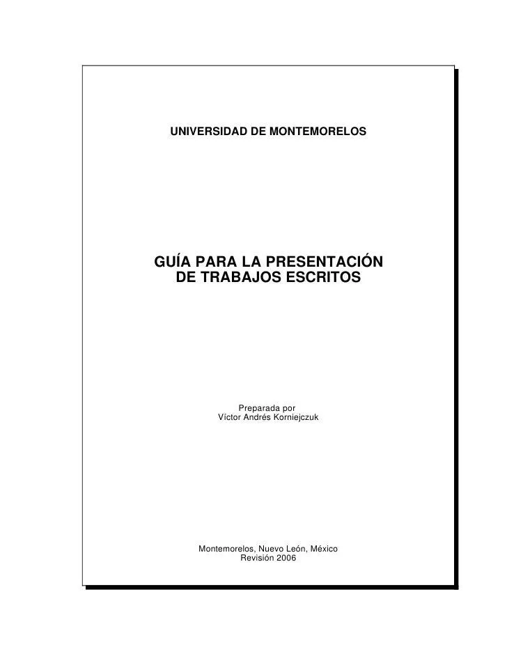 Guia para la presentación de trabajos escritos