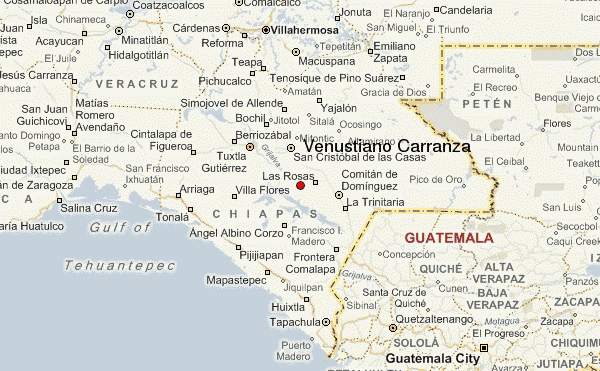Guía Urbano de Venustiano Carranza, México, Estado de Chiapas