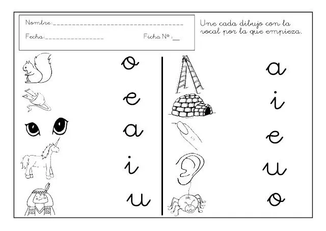 Guias de las vocales - Imagui