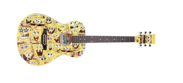 GUITARRA ACUSTICA BOB ESPONJA con accesorios - DJMania