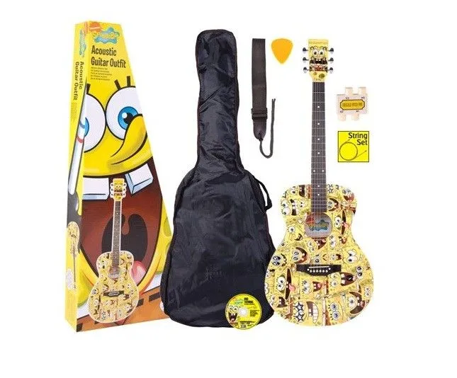 GUITARRA ACUSTICA BOB ESPONJA con accesorios - DJMania