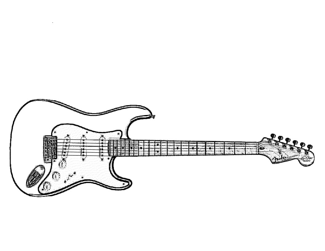 Guitarra para colorear