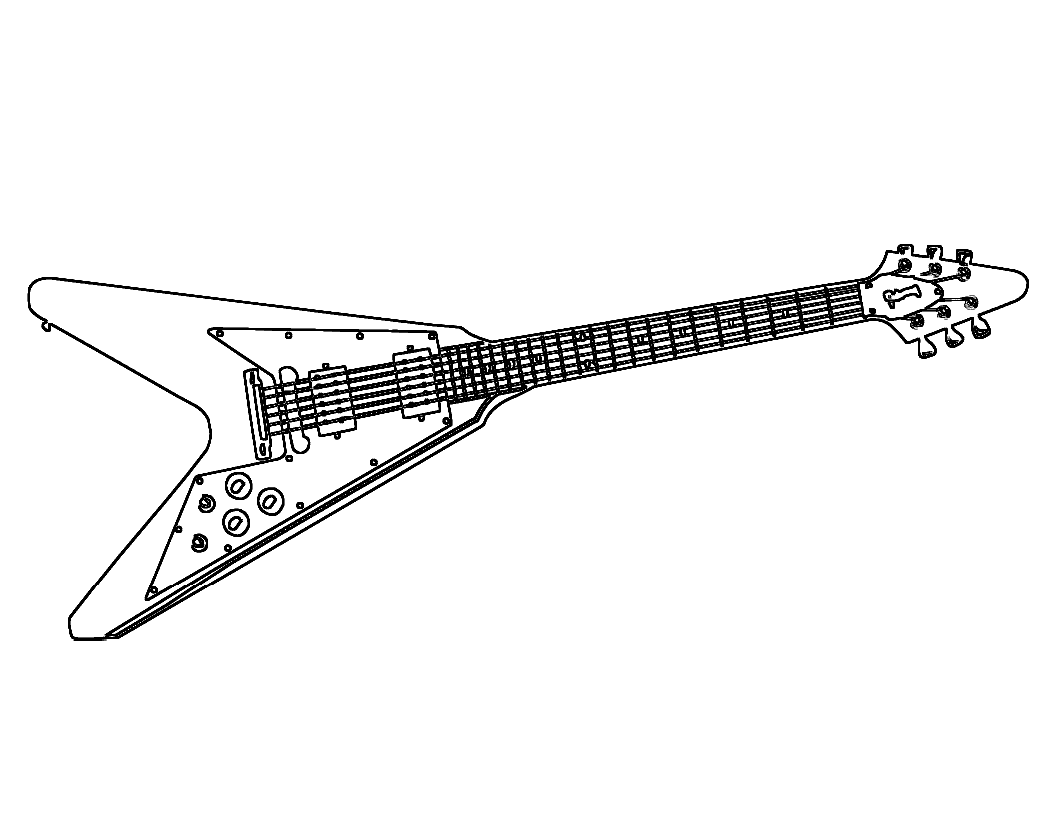 Guitarra para colorear