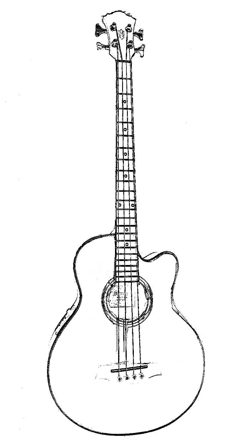 Guitarra para colorear