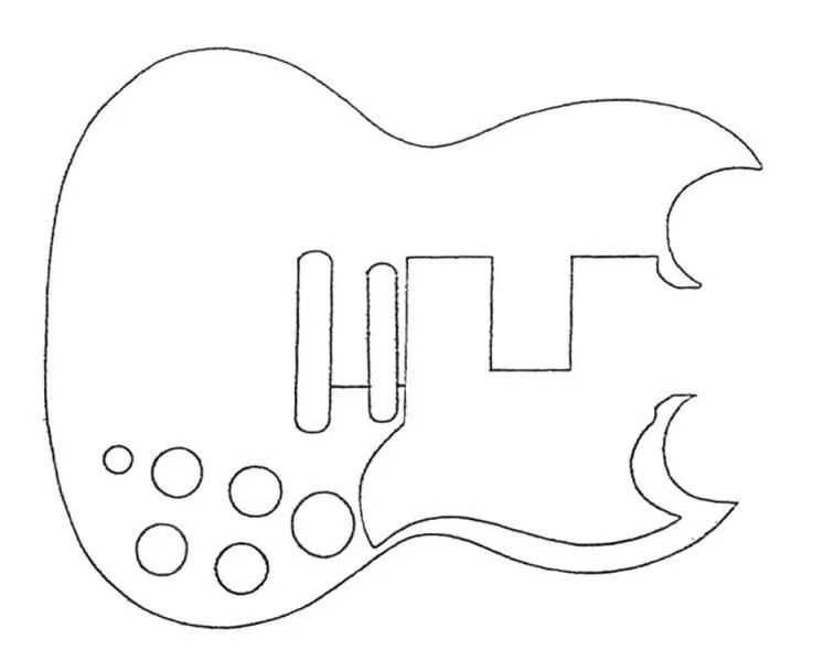 Guitarra para dibujar - Imagui