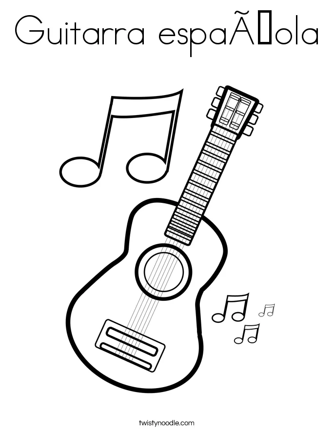 Guitarrarespanola Colouring Pages