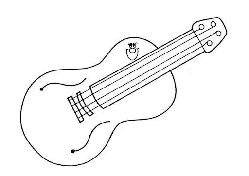 GUITARRAS DIBUJOS PARA COLOREAR | Dibujos para colorear