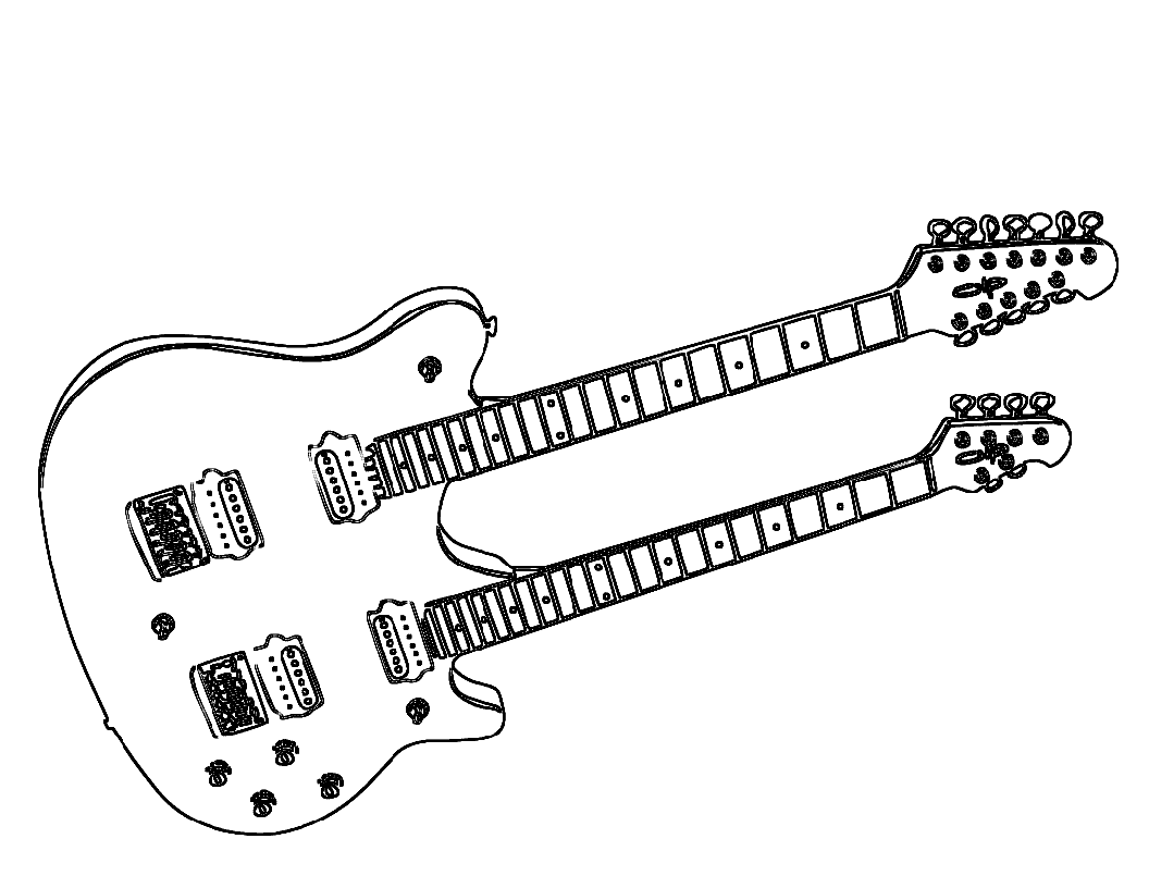 Guitarra para colorear