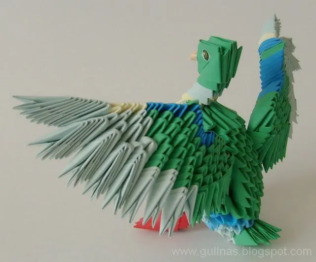 Gulnas' Kunstblog: Ente. 3D / modulares Origami