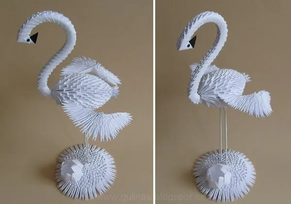 Gulnas' Kunstblog: Flamingo. 3D / modulares Origami