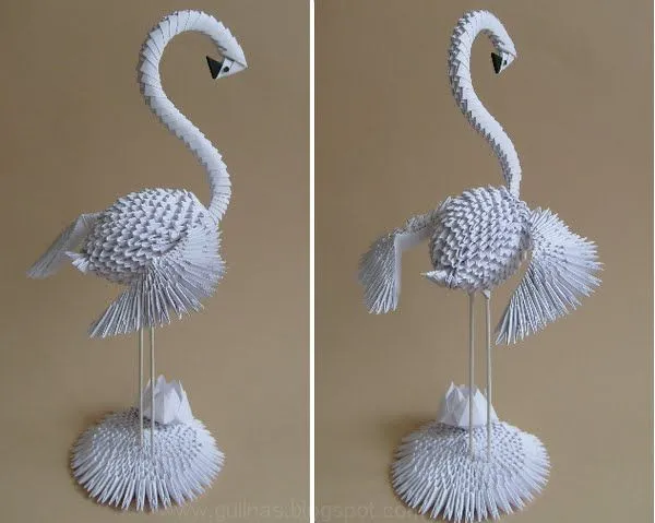 Gulnas' Kunstblog: Flamingo. 3D / modulares Origami