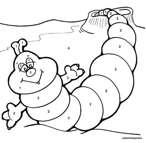 Gusano con numeros del 1 al 10 - Imagui