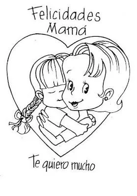 Me gusta la clase de religión: dibujos para colorear, día de la madre