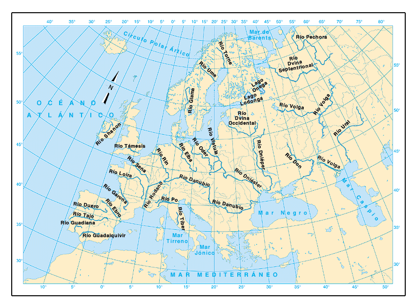 Me gustan las Sociales: EUROPA. Mapa físico.