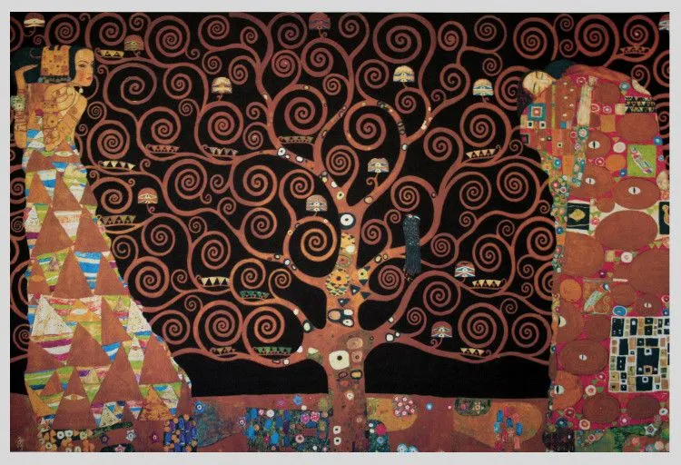 Gustav KLIMT : El árbol de la vida (Negro), 1909 : lámina, lujuosa ...