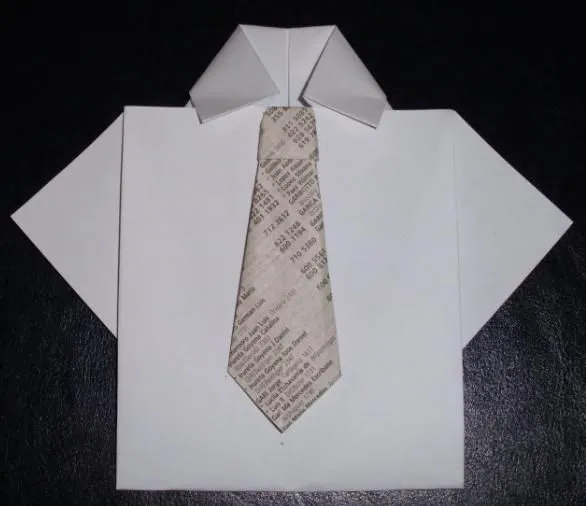 h1>Camisa y corbata en origami (Dia del Padre)</h1> : VCTRY's BLOG