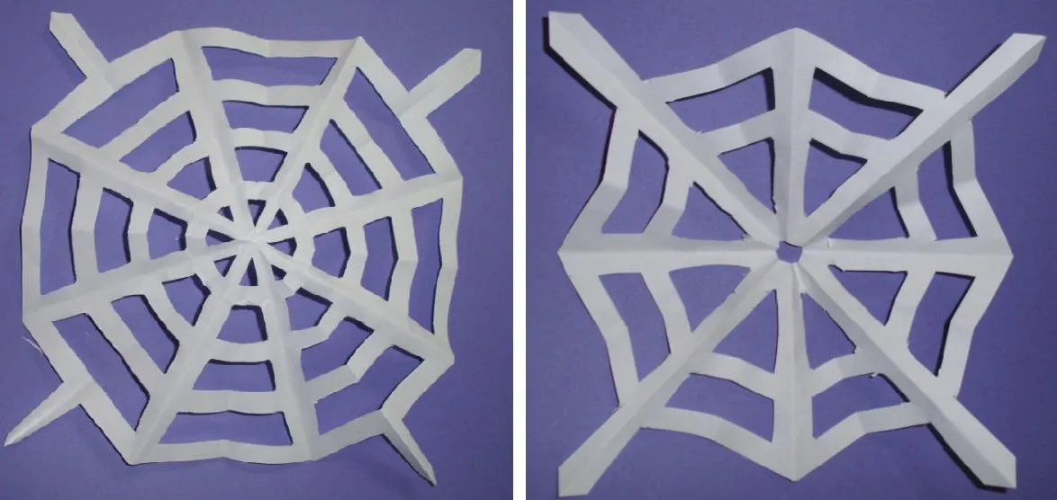 h1>Telarañas en papel (kirigami) para Halloween</h1> : VCTRY's BLOG