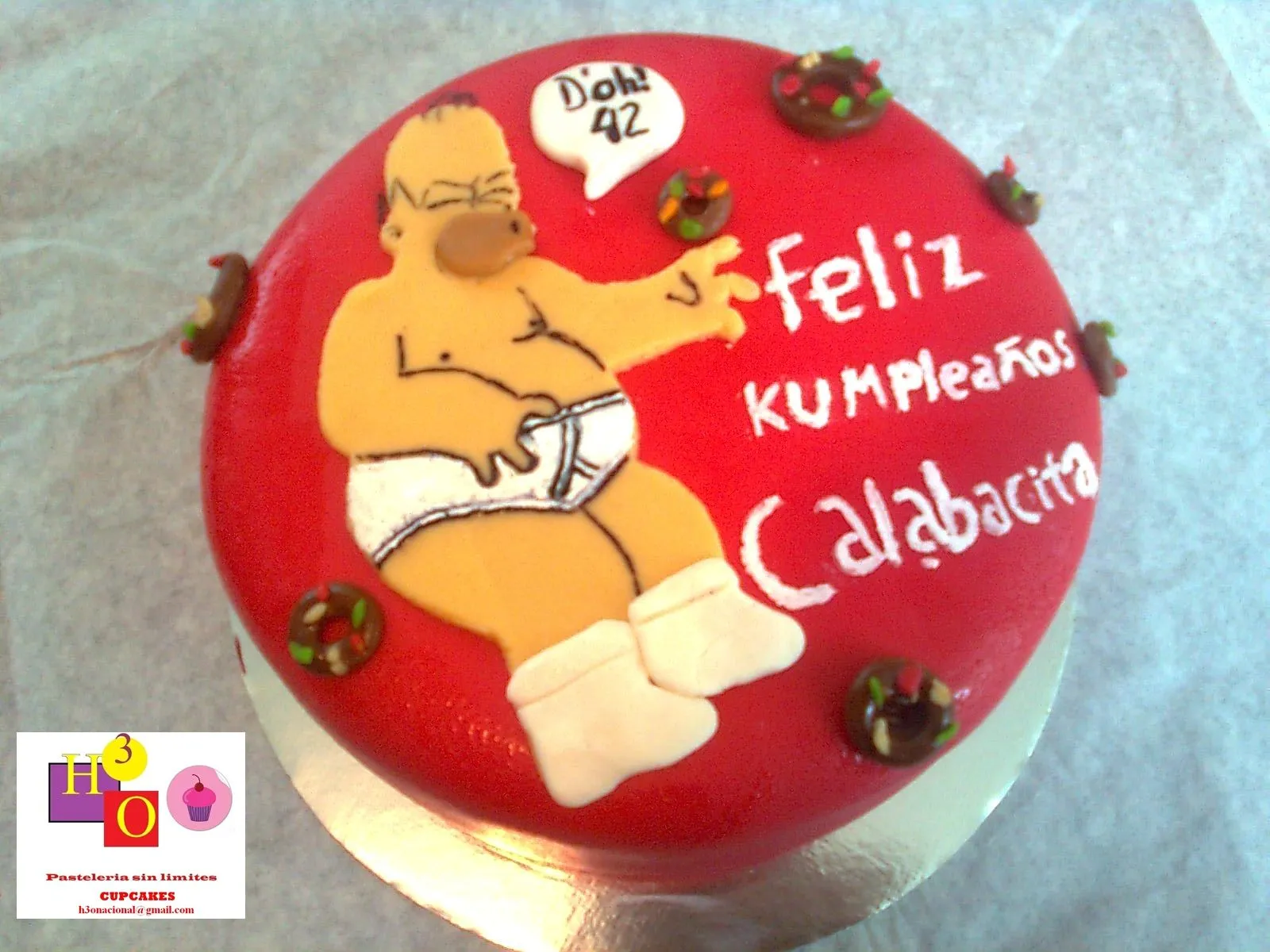 H3-O REPOSTERIA SIN LIMITES: PASTEL LOS SIMPSONS HOMERO!!