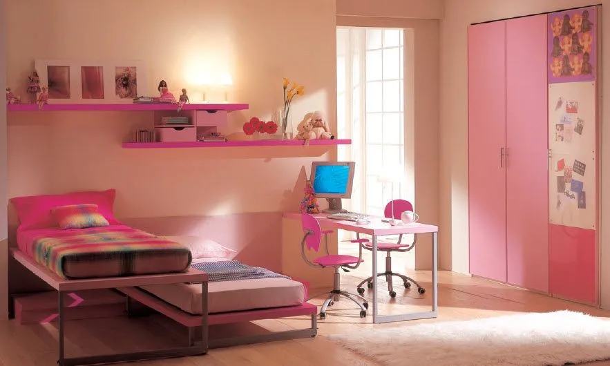 Habitaciones con estilo: HABITACIONES ROSA PARA DOS NIÑAS