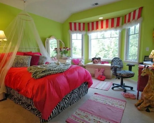 Habitaciones en rosa y verde para niñas - Dormitorios colores y ...