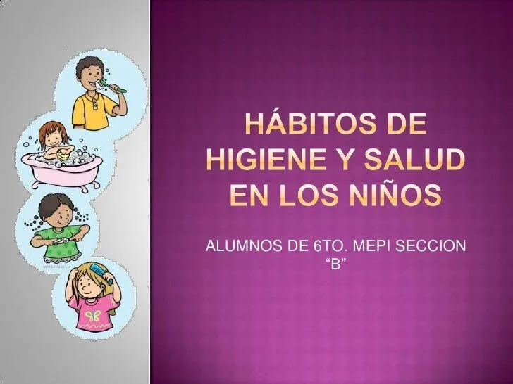 Hábitos de higiene y salud en los niños