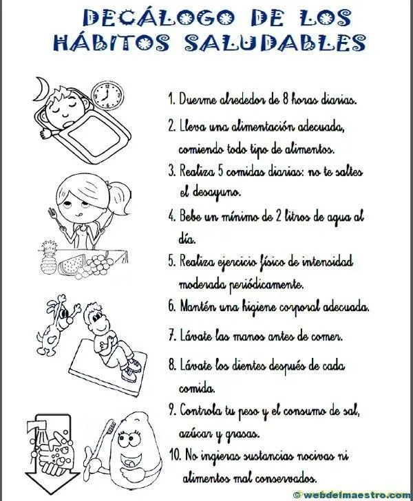 Hábitos-saludables | Ed. para la Salud (EpS) | Pinterest | Ideas