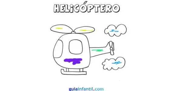 Cómo hacer, paso a paso, un dibujo de un helicóptero