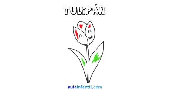 Cómo hacer, paso a paso, un dibujo de un tulipán