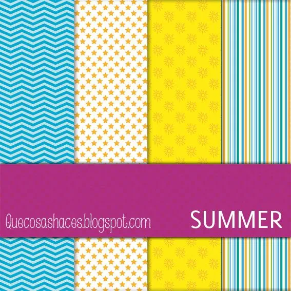 Qué cosas haces: Papel Digital Summer - Digital Paper Summer