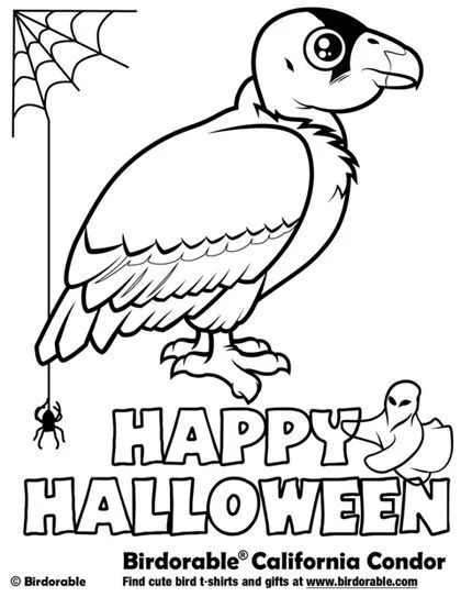 Halloween coloring page with Birdorable California Condor ...