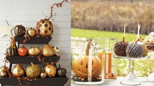 Halloween. Flores y Calabazas - Ideas para jardines y decoración