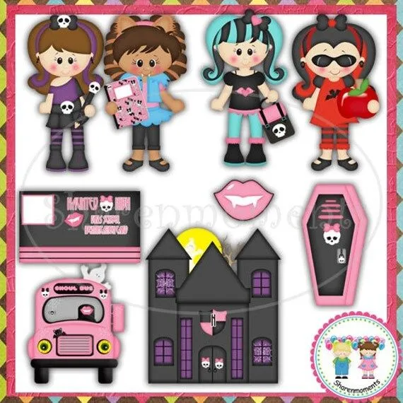 Halloween Monster High Digital Clipart for by SharenmomentsClipart