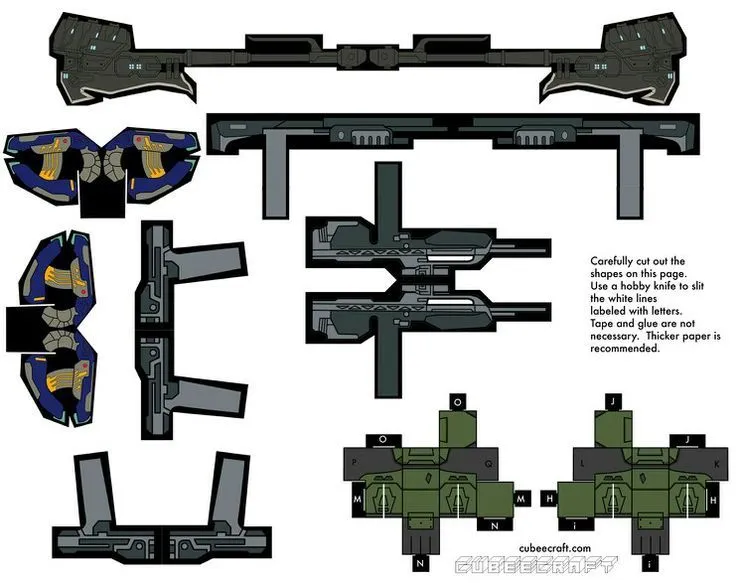 Halo accessory pack 1!. | Paper tanks, Paper toys, Paper models