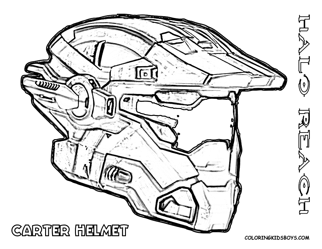 Halo Reach Coloring Pages For boys room to make with silhouette ...