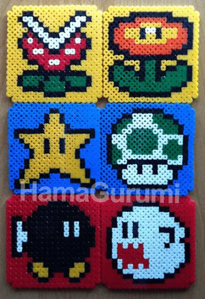 hama beads mario bros | Aprender manualidades es facilisimo.com