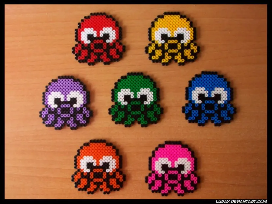 Hama beads - Octopus invaders by Luray on DeviantArt