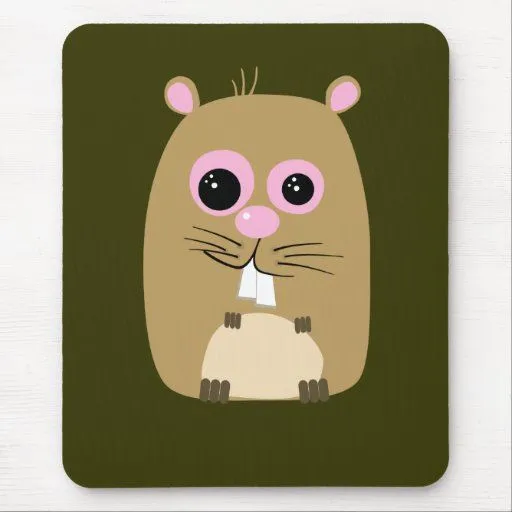 Hámster Mousepad del dibujo animado Alfombrillas De Ratones | Zazzle