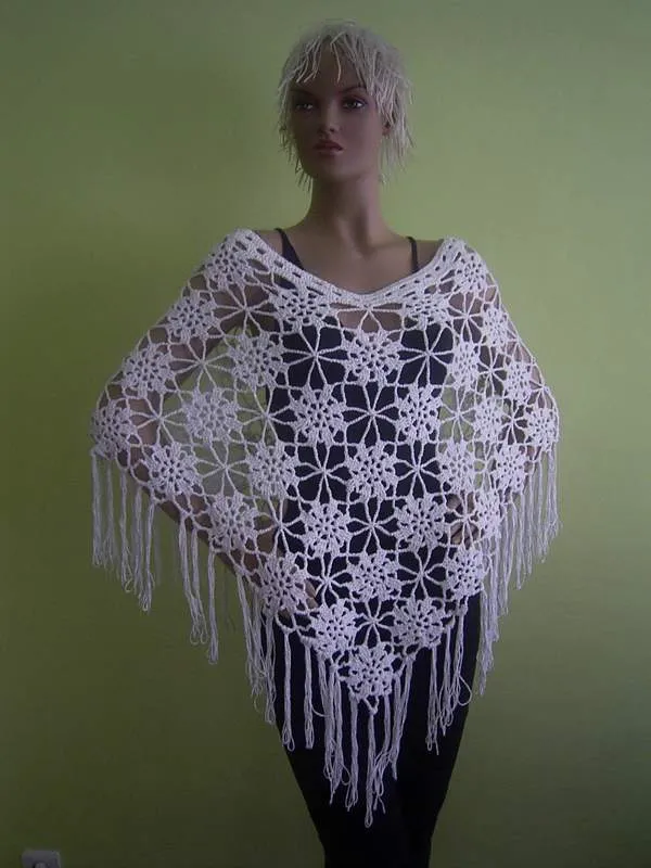 Hand Crochet Poncho 080 Photo, Detailed about Hand Crochet Poncho ...