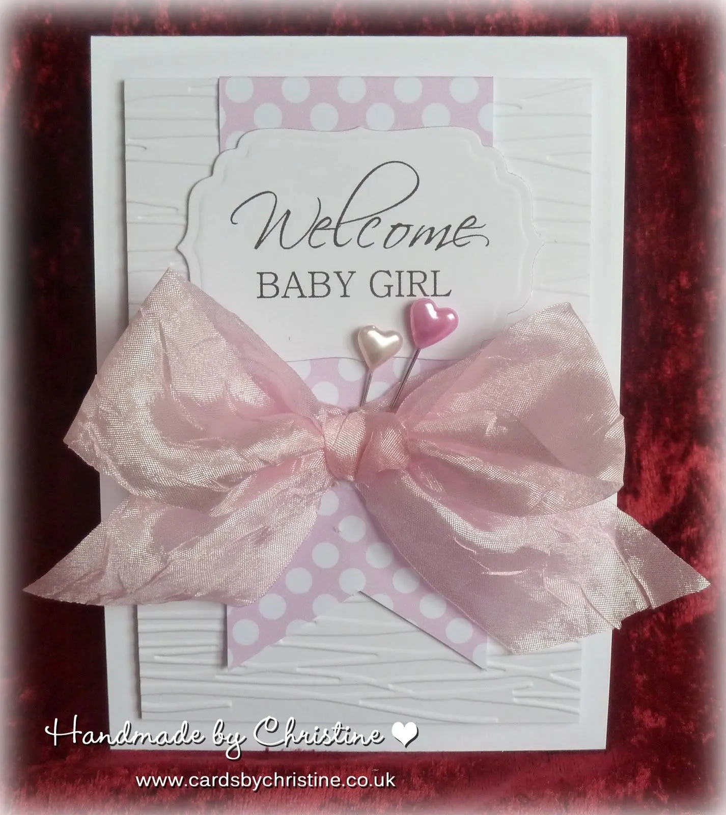 Handmade by Christine: To welcome a new little girl....