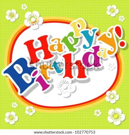 Happy Birthday Background Or Card. Ilustración vectorial en stock ...