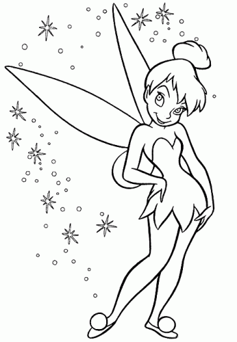 happy birthday coloring pages. Tinkerbell Coloring Pages