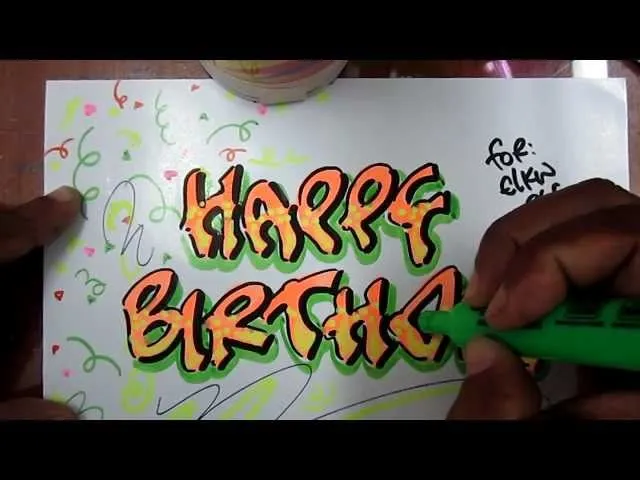 happy Birthday - letra timoteo caligrafia parte 2 - YouTube