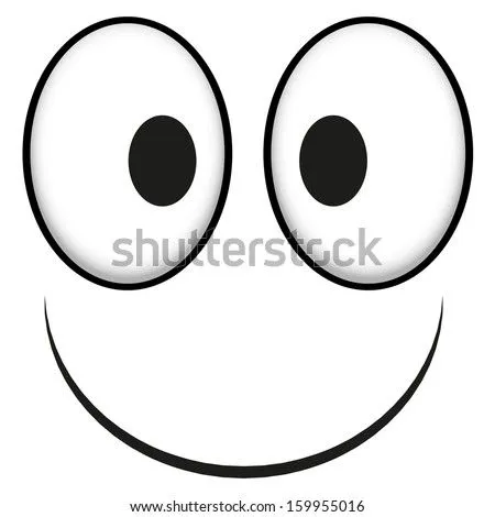 A Vector Cute Cartoon White Happy Face - 159955016 : Shutterstock