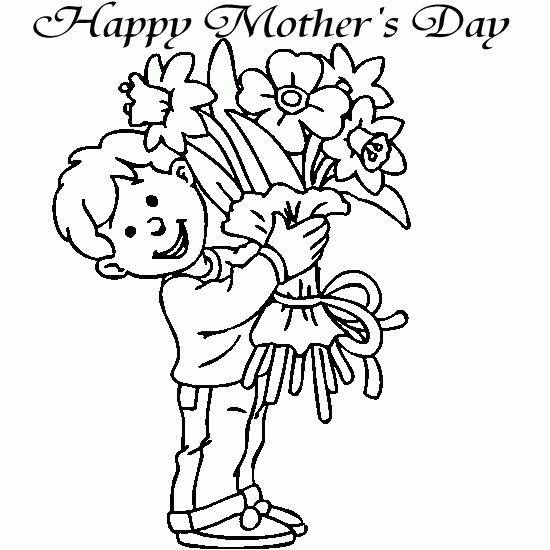 Happy Mother´s Day para pintar ~ Dibujos para Colorear Infantil