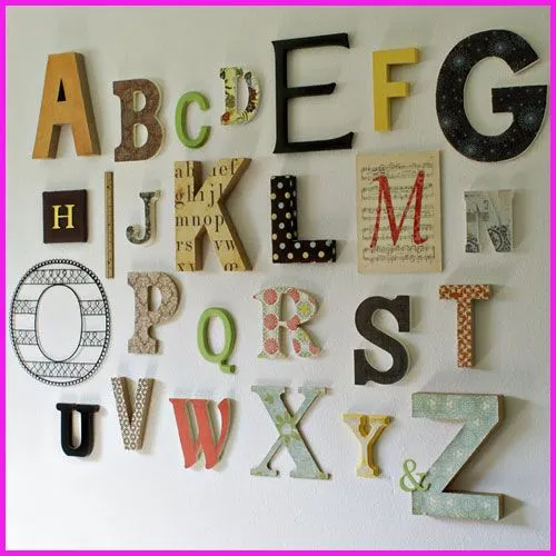 happyideas: Decorar con LETRAS