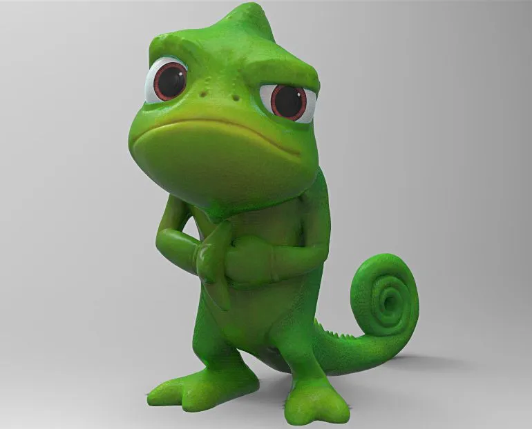 HappyKoala's art-in-progress: Pascal the Chameleon gets some textures