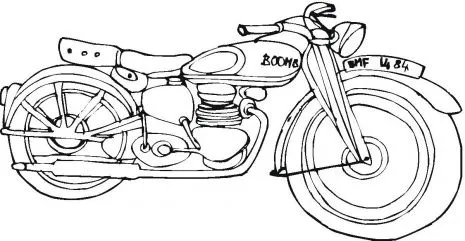 Harley Davidson Coloring Page image - vector clip art online ...