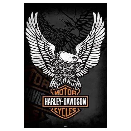 Harley Davidson (Eagle Logo) Art Poster Print - Custom Posters